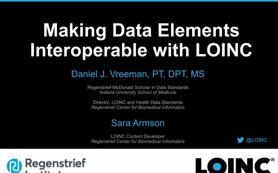 Making data elements interoperable with LOINC