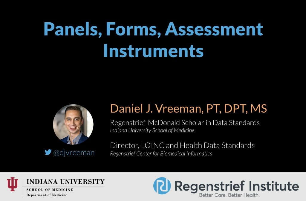 LOINC Tutorial: Panels, Forms, and Assessment Instruments