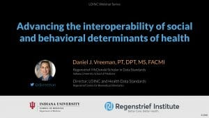 Advancing the interoperability of social and behavioral determinants of health