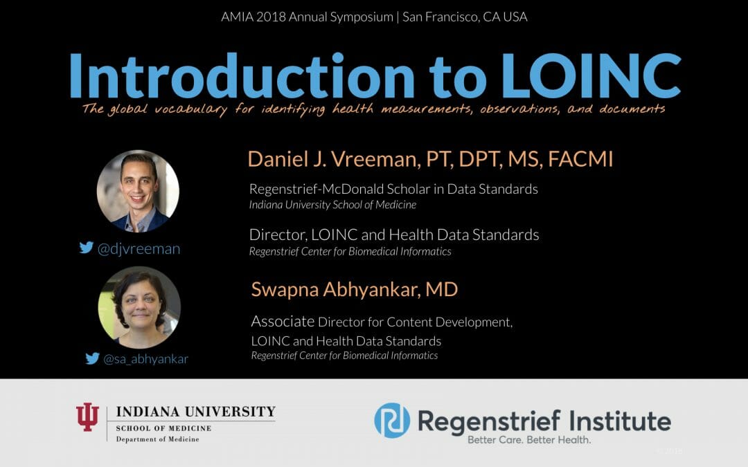 An Introduction to LOINC: AMIA 2018 Version
