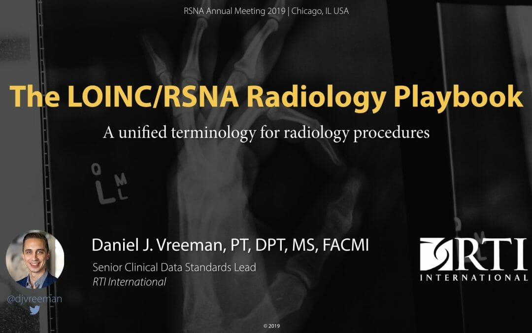 The LOINC/RSNA Radiology Playbook: RSNA 2019 Version