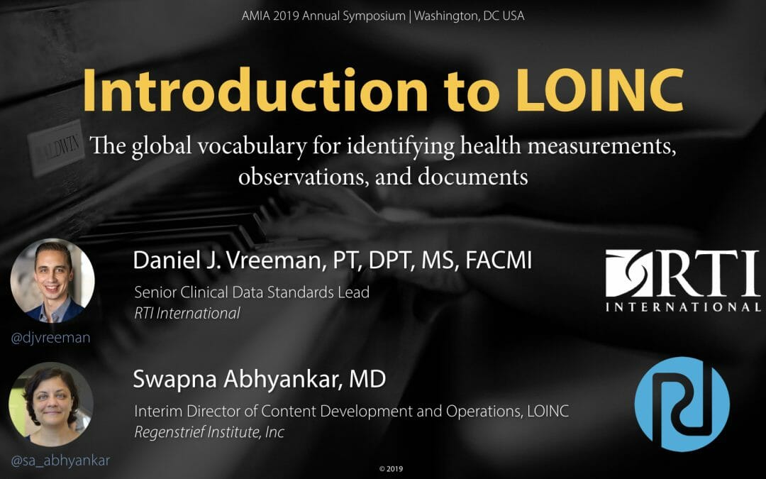 An Introduction to LOINC: AMIA 2019 Version